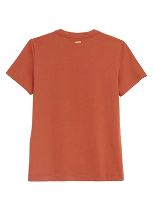 Enfim - Camiseta Slim Confidence Terracota - ENFIM