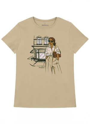 Malwee - Camiseta Slim Fashionista Areia - MALWEE