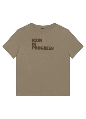 Enfim - Camiseta Slim Icon In Progress Verde Musgo - ENFIM