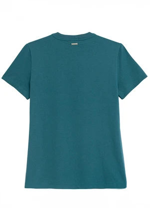 Enfim - Camiseta Slim Salt, Sea, Sun Azul Turquesa - ENFIM