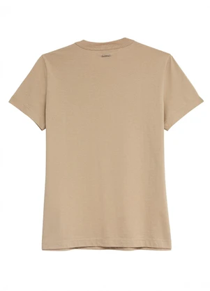 Enfim - Camiseta Slim Style Speaks Before We do Areia - ENFIM