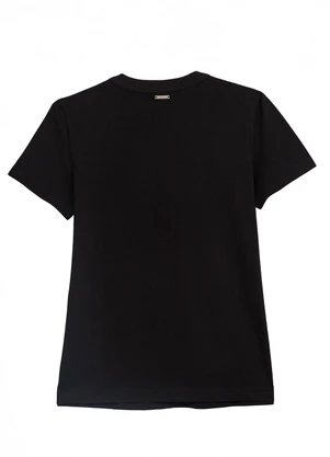 Enfim - Camiseta Slim Style Speaks Before We do Preto - ENFIM