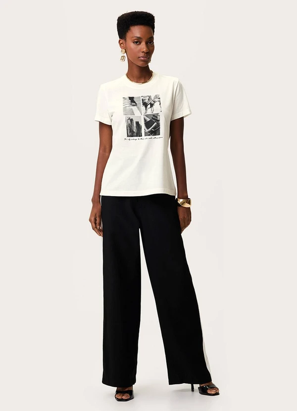 Enfim - Camiseta Slim The City Off White