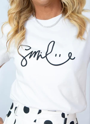 Hiatto Confecção - Camiseta Smile Branco - HIATTO CONFECÇÃO