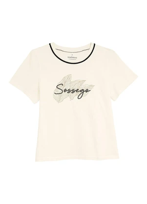 Malwee - Camiseta Sossego em Malha Off White - MALWEE