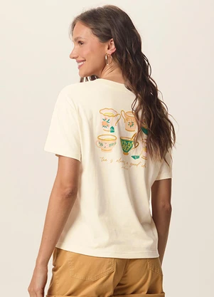 Malwee - Camiseta Tea Is Always a Good Idea Off White - MALWEE