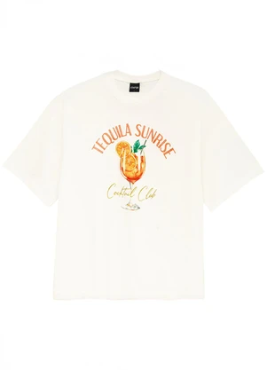 Enfim - Camiseta Tequila Sunrise Ampla Off White - ENFIM
