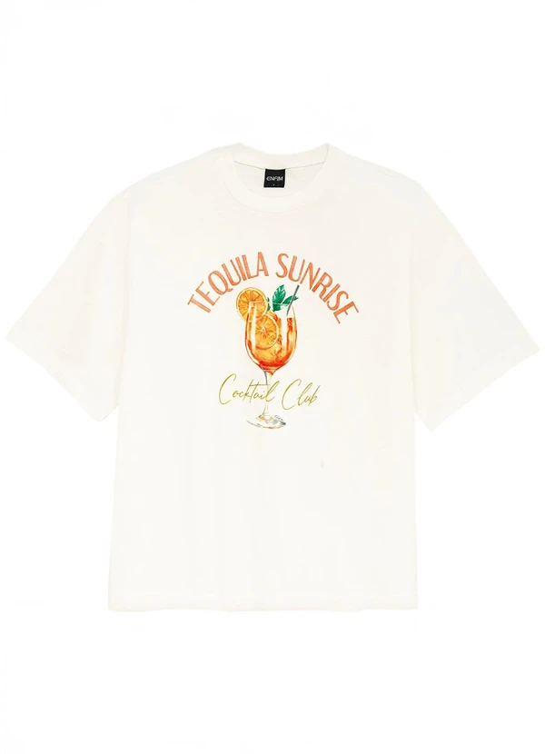 Enfim - Camiseta Tequila Sunrise Ampla Off White 2
