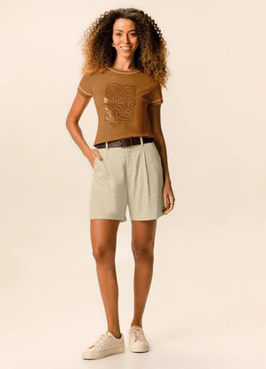 Malwee - Camiseta Trust Your Path em Foil Caramelo - MALWEE