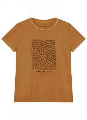 Malwee - Camiseta Trust Your Path em Foil Caramelo - MALWEE