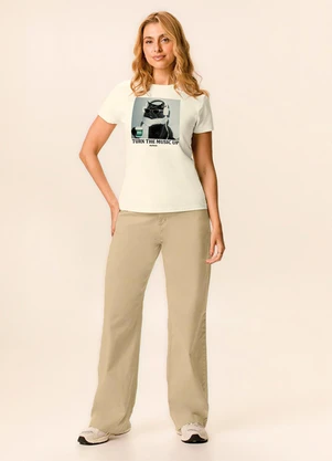 Malwee - Camiseta Turn The Music Up Off White - MALWEE