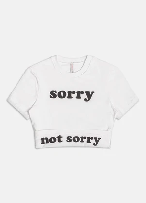 Authoria - Cropped Estampado Branco - AUTHORIA