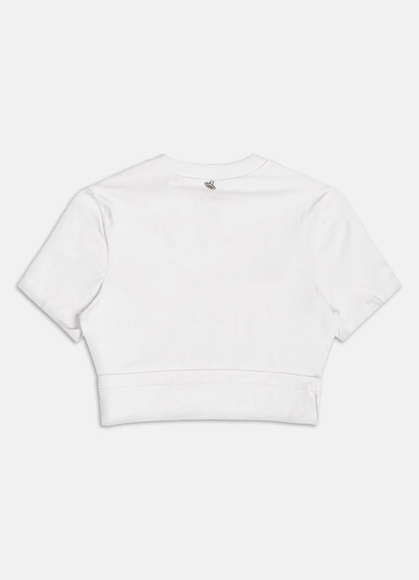 Authoria - Cropped Estampado Branco 2