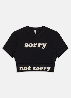 Authoria - Cropped Estampado Preto - AUTHORIA