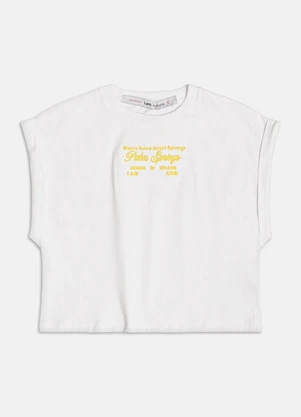 Authoria - Muscle Tee com Lettering Bordado  Amarelo - AUTHORIA