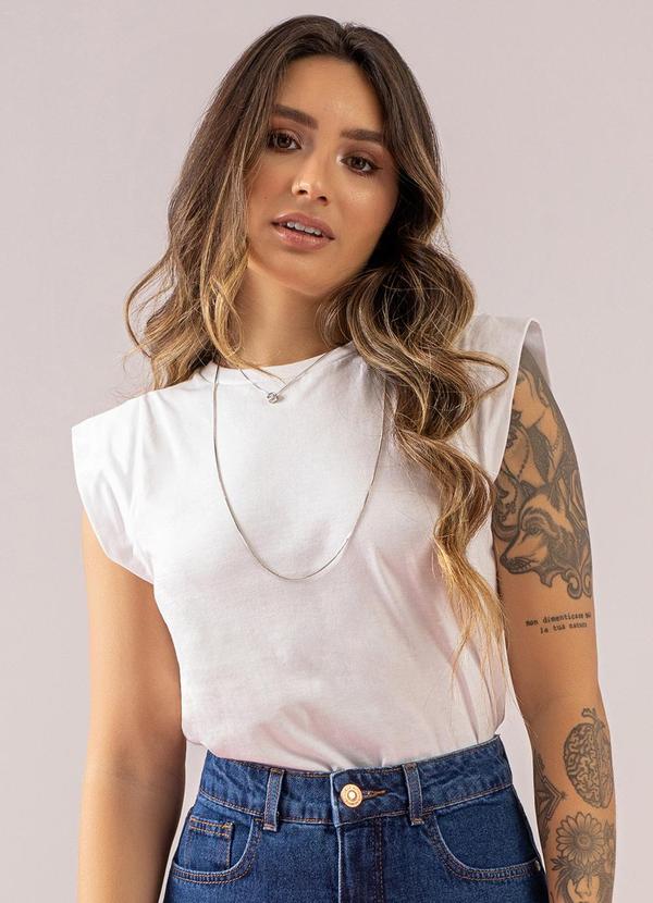 Just Basic - Muscle Tee Feminino Meia Malha Branco