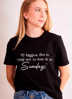 Sofie - T-Shirt Allure em Meia Malha Preto - SOFIE