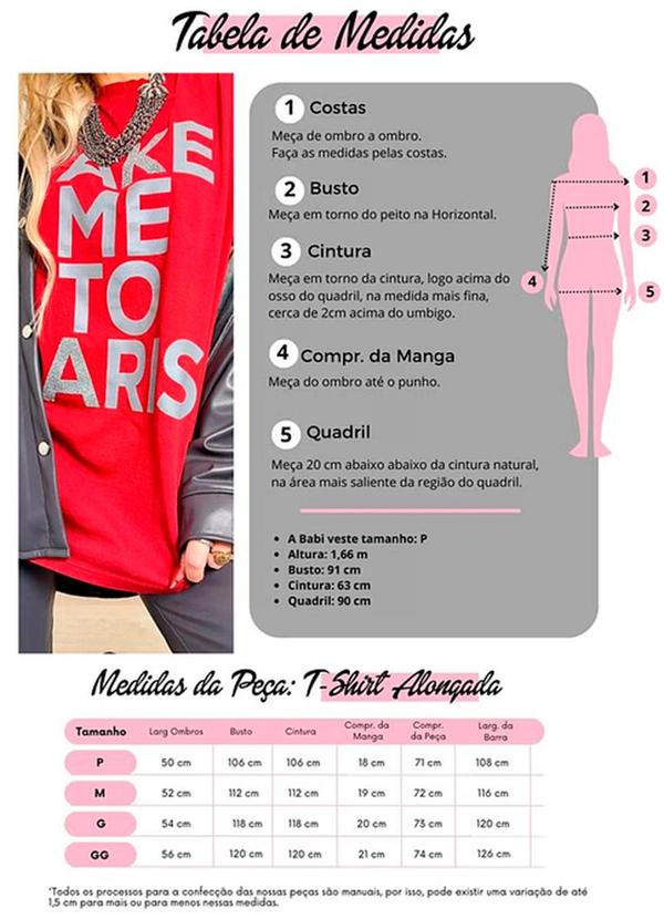 Amo Brand - T-Shirt Alongada Take Me To Paris Cereja 6