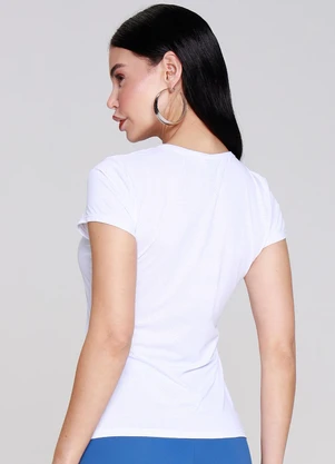 Outlet - T Shirt Baby Look Branco - OUTLET