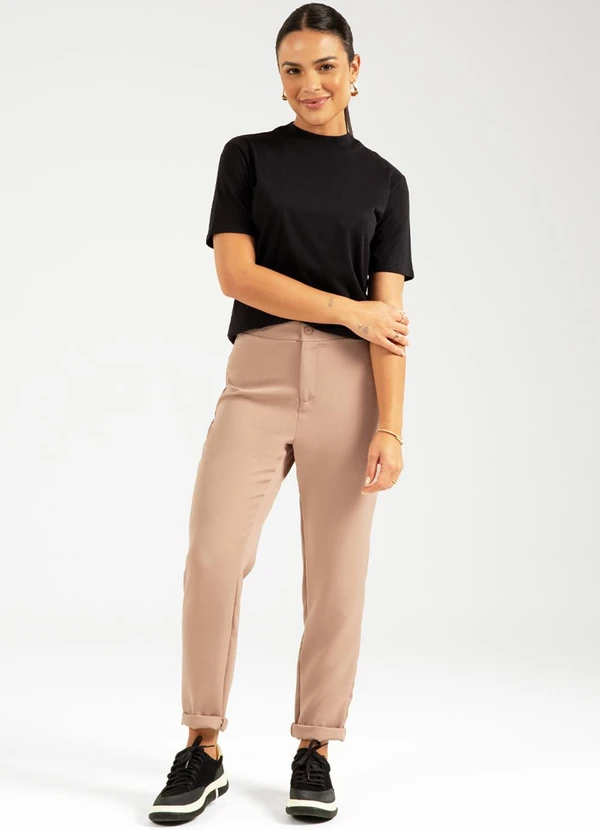 Cativa - T-Shirt Básica de Manga Curta Preto 2