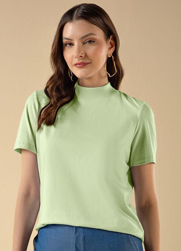 Use Modo - T Shirt Basica Gola Alta Verde