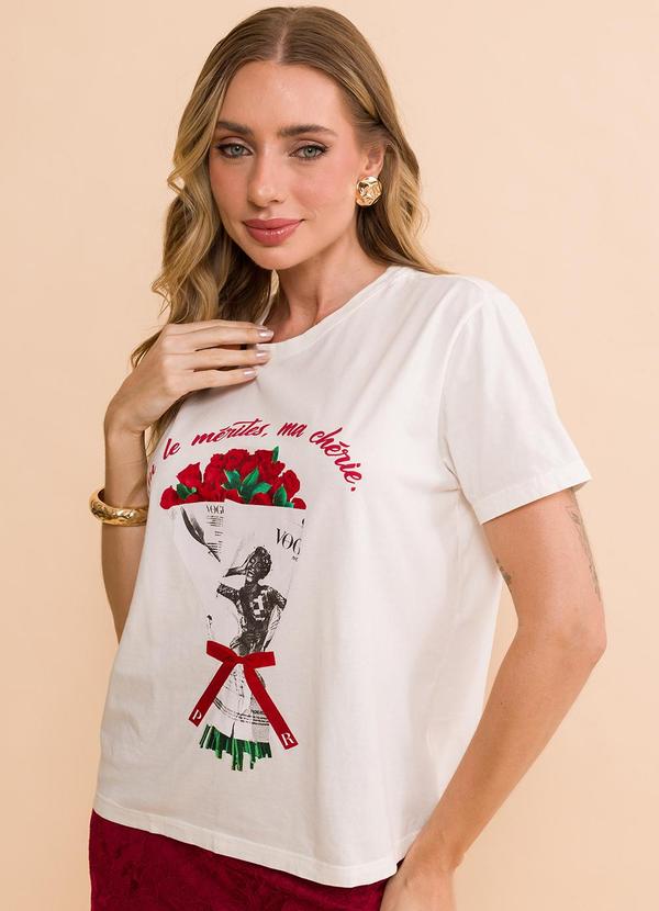 Petit Rose - T-Shirt Básica Le Merites Off-White