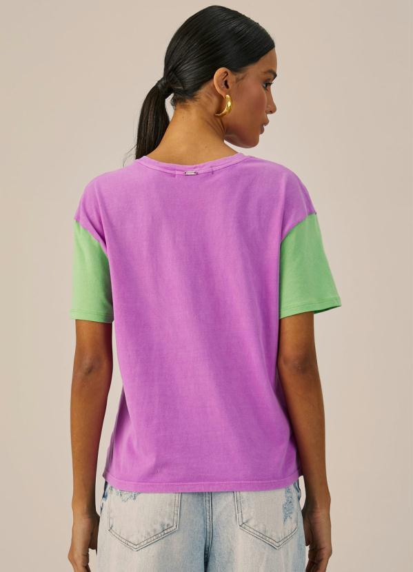 Lança Perfume - T-Shirt Bicolor de Malha Lilás 2