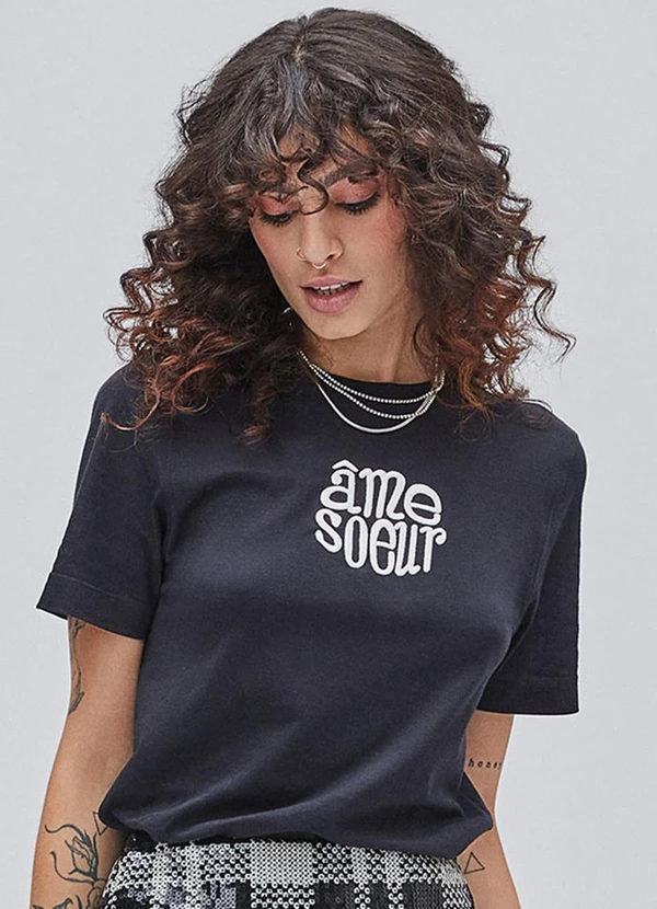 Authoria - T-Shirt Black Estampada Preto