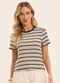 Doce Trama - T-Shirt Boho Canelada Listrado - variação: Listrado