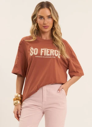 Doce Trama - T-Shirt Boho em Meia Malha Marrom - DOCE TRAMA