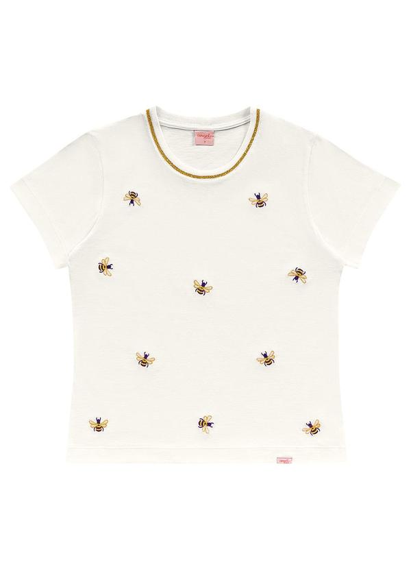 Angel - T-Shirt Bordada Abelhas Estampado  3