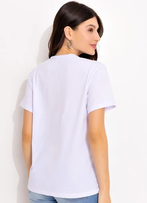 Disney - T-Shirt Branca em Malha de Algodão Penteado - DISNEY