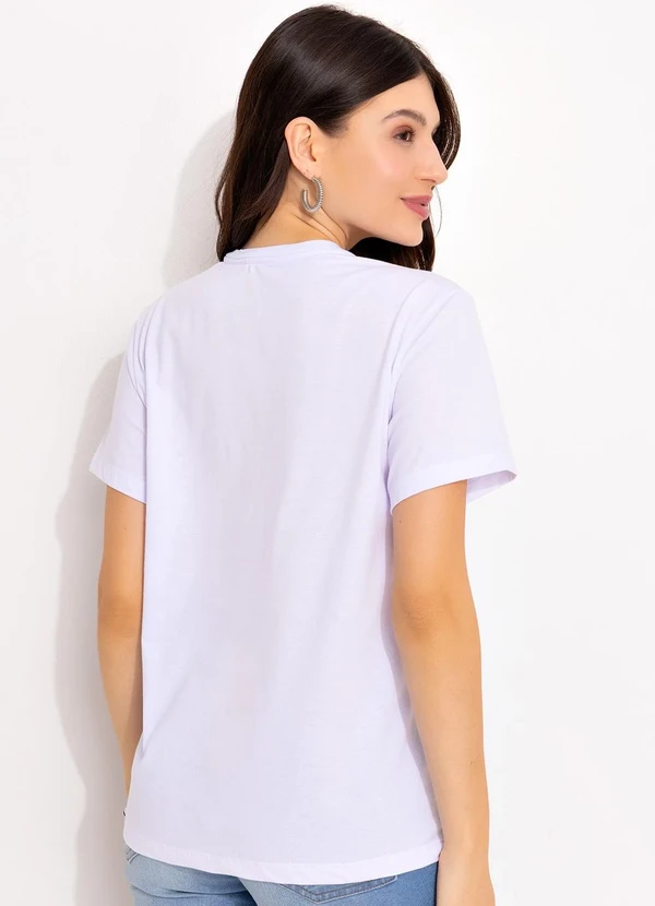 Disney - T-Shirt Branca em Malha de Algodão Penteado 2