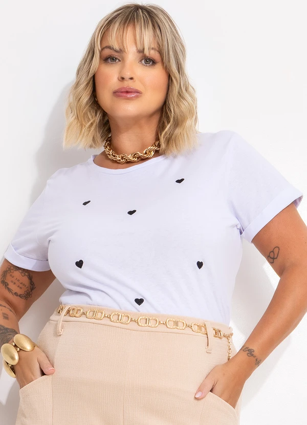 Quintess - T-Shirt Branca em Malha de Algodão 9