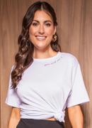 T-Shirt Branca Genderless em Algodo Bordada