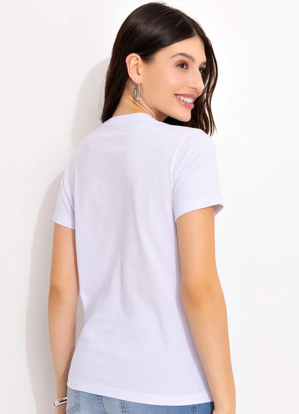 Disney - T-Shirt Branco em Malha de Algodão Penteado 2