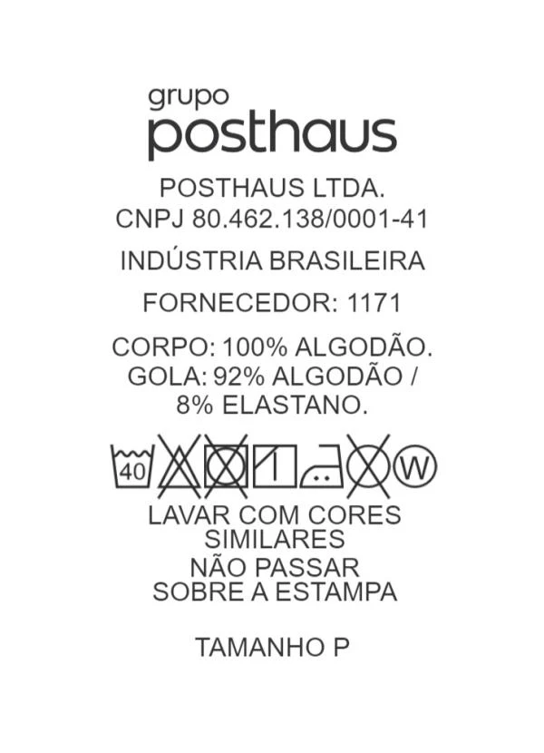 Moda Pop - T-Shirt Branco em Malha de Algodão 6