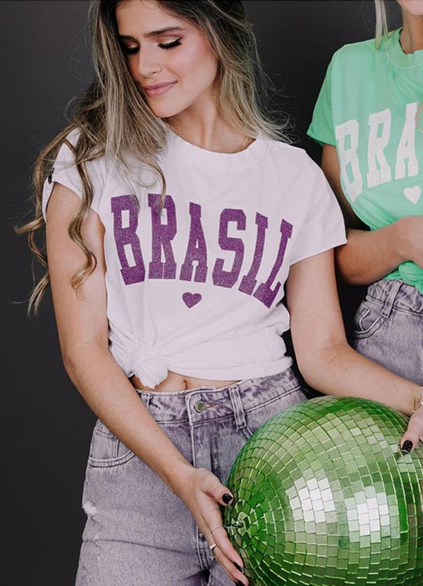 Amo Brand - T-Shirt Brasil Branca