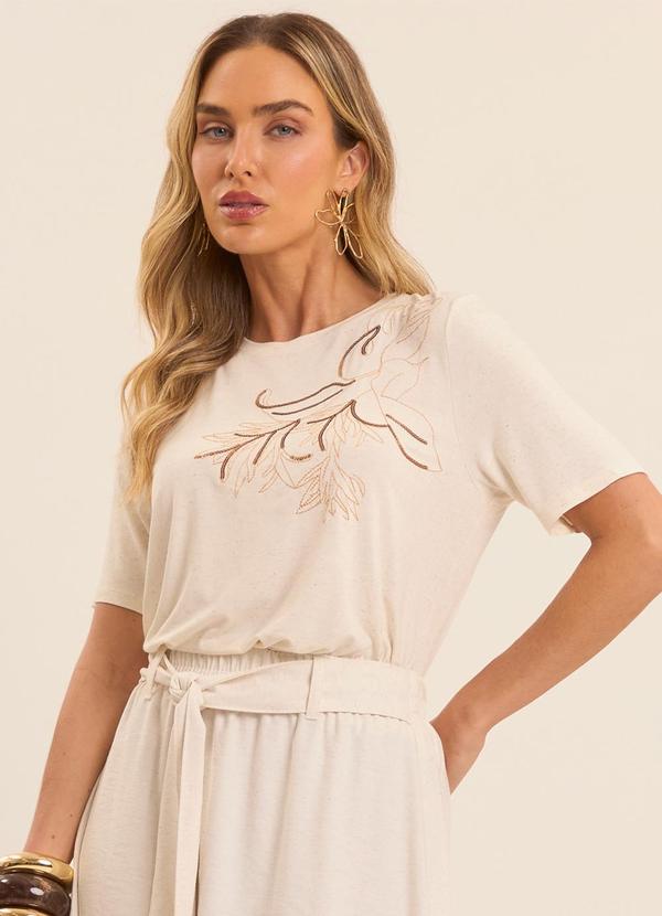 Doce Trama - T-Shirt Brisa Bordada Branco