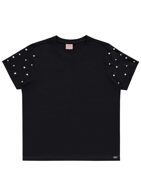 Angel - T-Shirt C/Perolas Preto