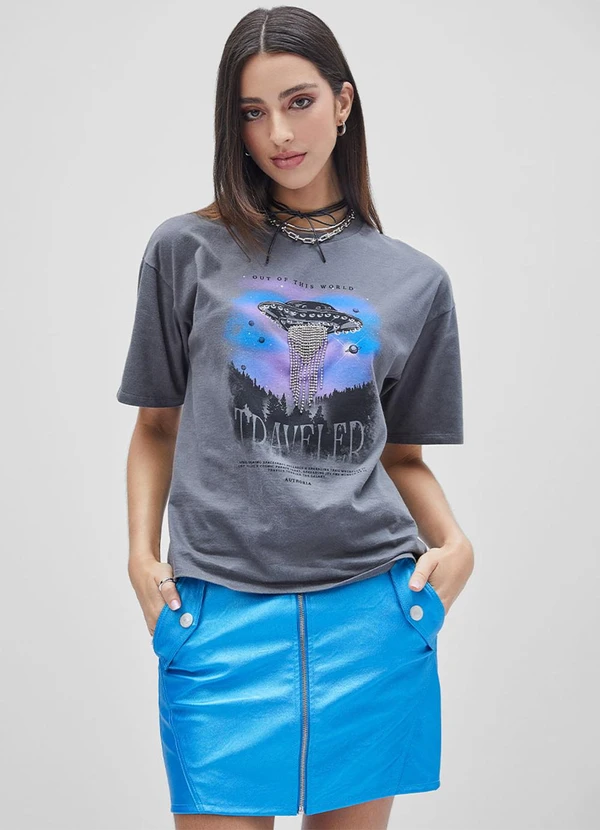 Authoria - T-Shirt Cinza Estampada Cinza 5