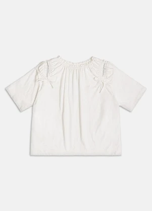 Authoria - T-Shirt com Abertura no Ombro Branco - AUTHORIA