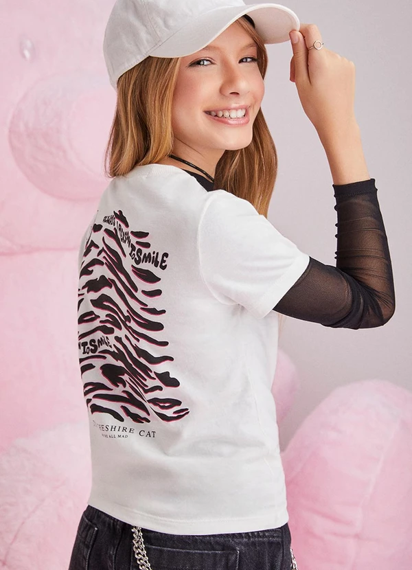 I Am - T-Shirt com Estampa da Alice Branco 2