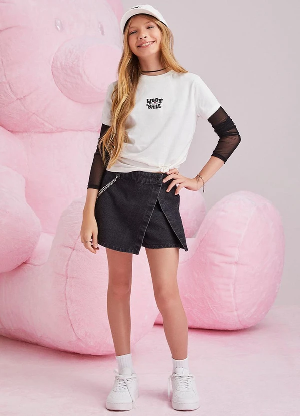 I Am - T-Shirt com Estampa da Alice Branco 3