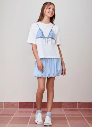 Authoria - T-Shirt com Estampa de Biquíni Branco - AUTHORIA