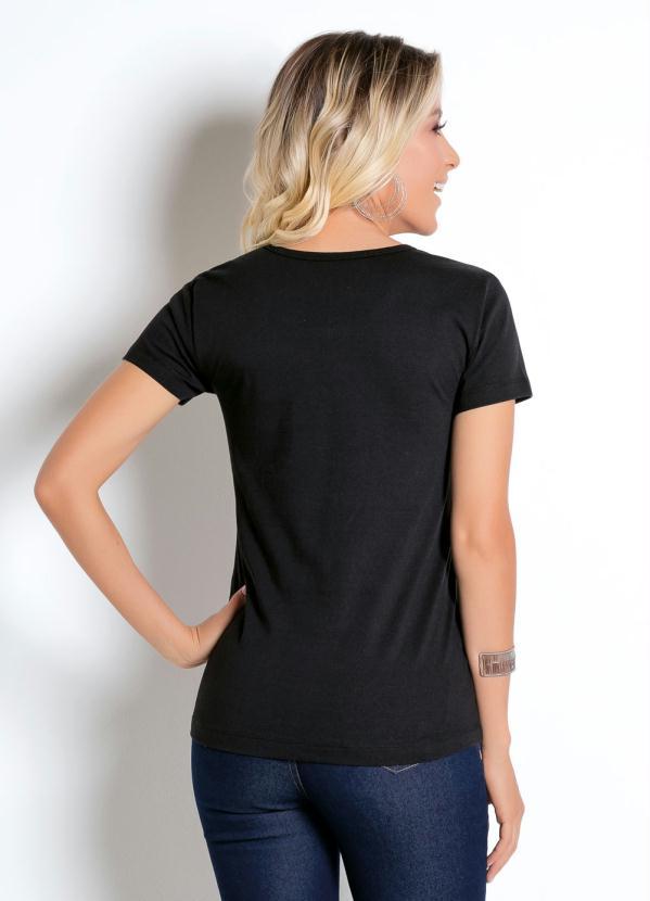 Moda Pop - T-Shirt com Estampa de Coruja Preta 2