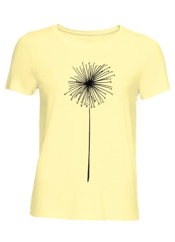 bonprix - T-Shirt com Estampa Dente de Leão Amarelo Candy 3