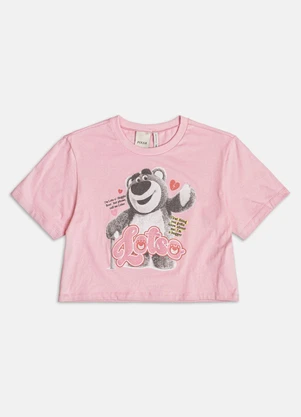 Authoria - T-Shirt com Estampa do Lotso Rosa - AUTHORIA