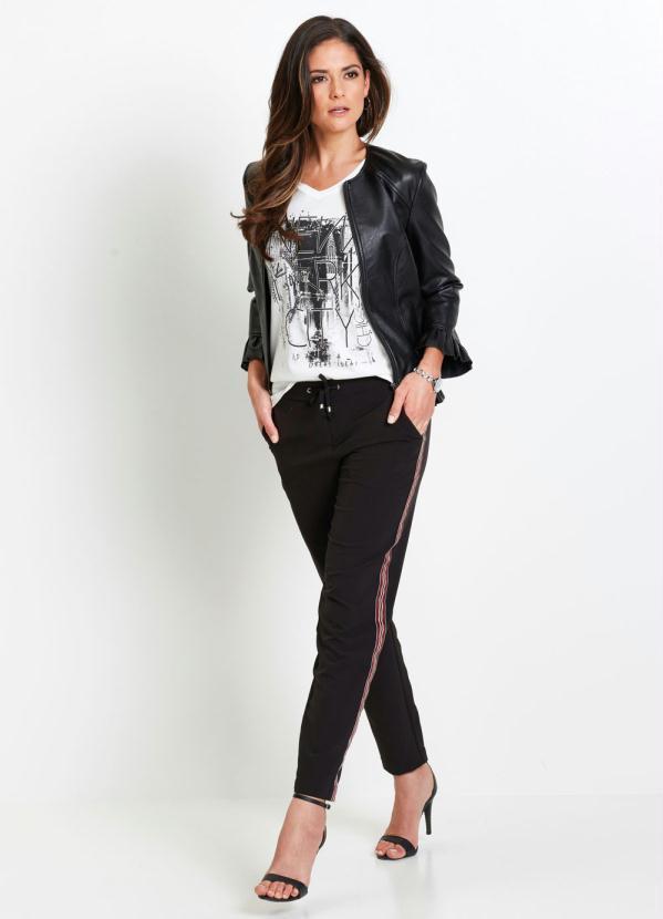 bonprix - T-Shirt com Estampa Frontal Nyc Branca 7