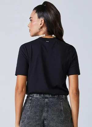 Authoria - T-Shirt com Maxi Laço Preto - AUTHORIA
